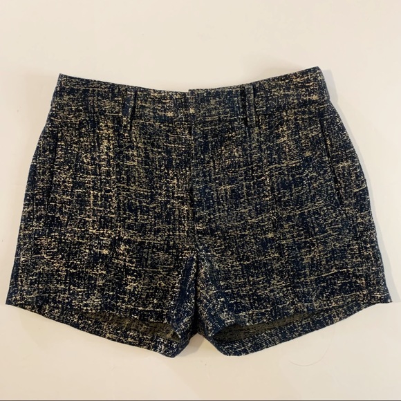 Madewell Pants - Madewell Broadway & Broome Navy Gold Metallic Shorts